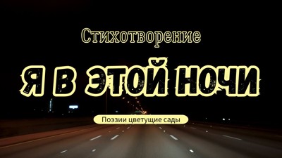 Я в этой ночи Я в этой ночи
