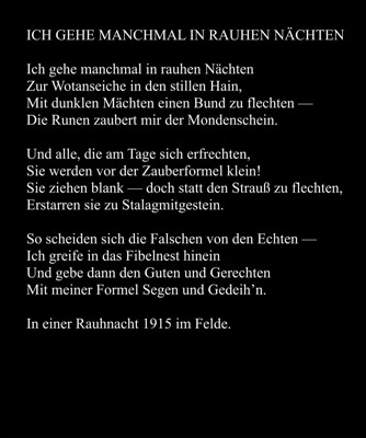 XXVIII. Ich gehe manchesmal in rauhen Nächten XXVIII. Ich gehe manchesmal in rauhen Nächten
