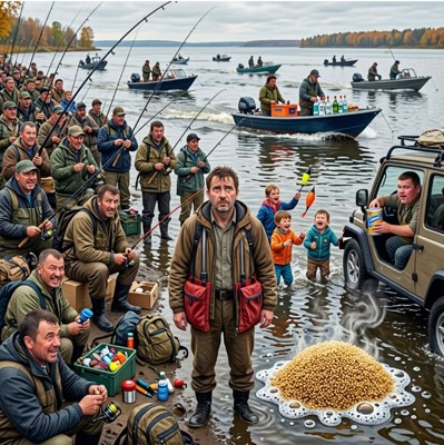 На рыбалке